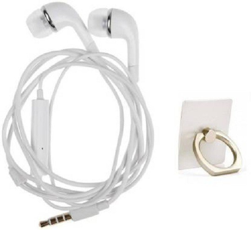 am international company Headset Accessory Combo for Samsung, Oppo, Vivo, Mi (White, golden)(White)