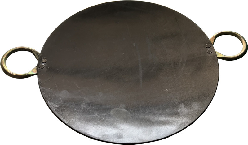 Tinax 11 Inch Indian Iron Roti Tawa with 2 Handle Tawa 27.945 cm diameter(Iron)