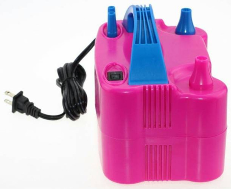 3dome Pink Electric Air Balloon Pump , Portable Dual Nozzle Party Decoration Balloon Pump(Pink)