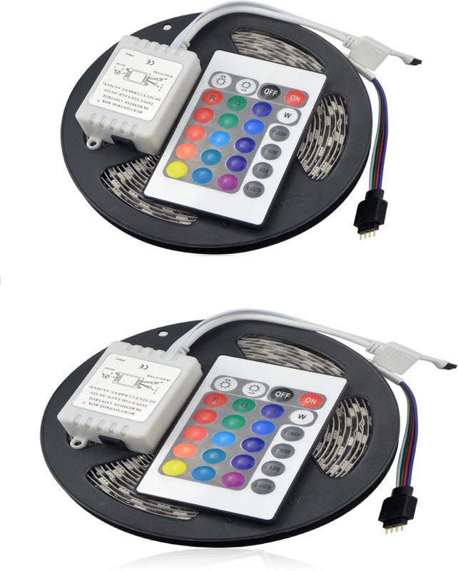 teetos 197 inch Multicolor Rice Lights(Pack of 2)