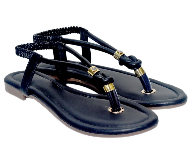 heighten Women Black Flats