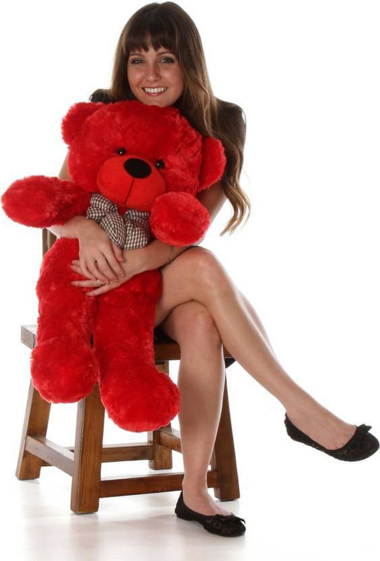 itachee chotu 3 feet teddy bear Red Soft cute bootsy Hug able and Lovable Teddy Bear for Gift to girlfriend boyfriend family boys girls sister Valentine day gift  - 90.15 cm(Red)