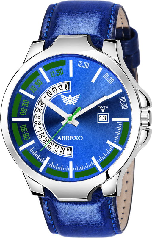Buy Abrexo 4081 BL Blue Unique New Leather Strap Date Feature Analog Watch For Men Online at desertcartINDIA