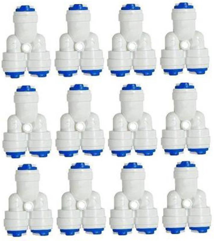 linga enterprises RO Elbows Connectors Y Connector Quick Fit Connection in All 3 Sides RO Tube (Pack of 12) Hose Connector