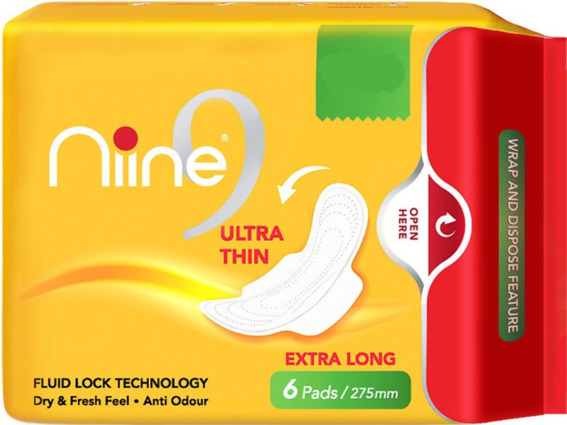 niine Ultra Thin Sanitary Pads for Women Extra Long, Re-Sealable Sanitary Pad(Pack of 3)