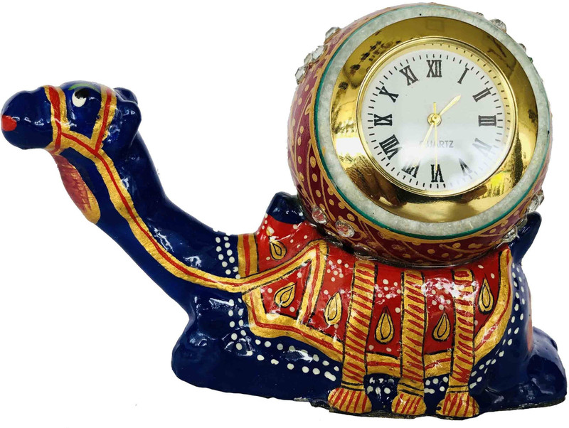 antiques nirmala METAL BALL WATCH CAMEL Decorative Showpiece  -  10 cm(Metal, Multicolor)