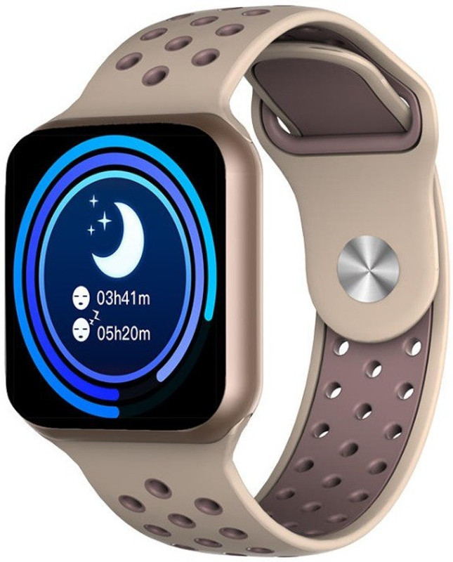 iron shield Series F8 44 mm Silver Aluminium Case Multicolor Smartwatch(Brown Strap Free Size)