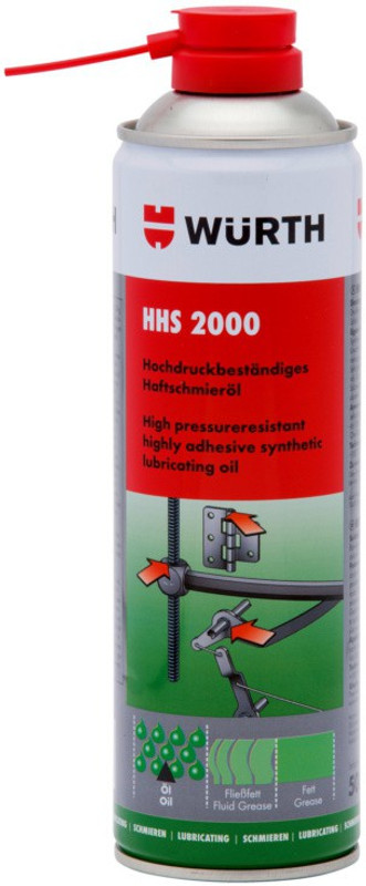 Wurth Adhesive Synthetic lubricating oil HHS 200 Chain Oil(0.5 L, Pack of 1)