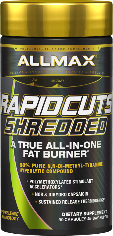 ALLMAX Rapidcuts Shredded, A True All-In-One Fat Burner(90 Tablets)