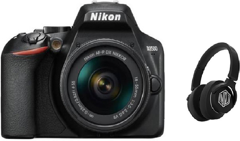 Nikon D3500 DSLR Camera AF-P DX NIKKOR 18-55mm (With Starboy Headphone) DSLR Camera AF-P DX NIKKOR 18-55mm f/3.5-5.6G VR(Black)