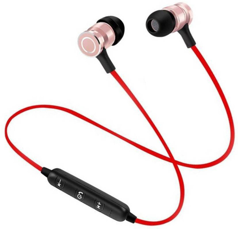 cloud search Magnetic sport wireless earphones Bluetooth Headset with Mic Bluetooth Headset with Mic(Red, In the Ear)