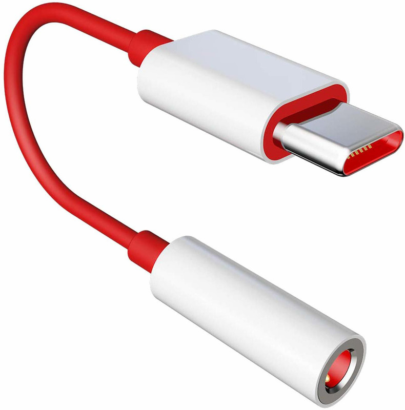 udhaya White, Red USB Type C Male to 3.5mm Jack Female Earphone Converter Dongle Phone Converter(2.0)