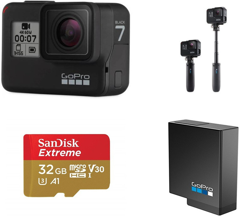 GoPro Hero 7 Black Holiday Bundle Sports and Action Camera(Black, 12 MP)