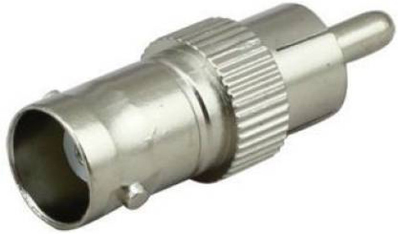 snc RCA male to BNC Female plug for CCTV Camera Connector T Wire Connector(Silver, Pack of 2)