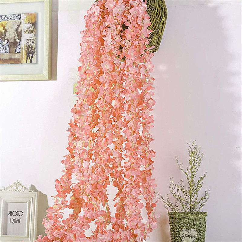 mp craft Pink Westeria Artificial Flower(42 inch, Pack of 5)