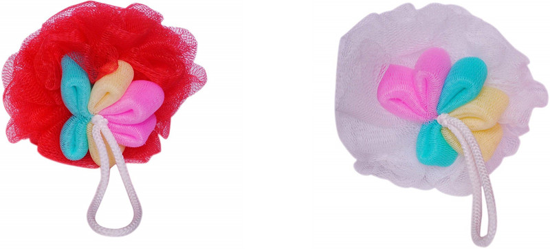 esaumya Combo of 2 Bath Loofah ( Multi color will be Sent )