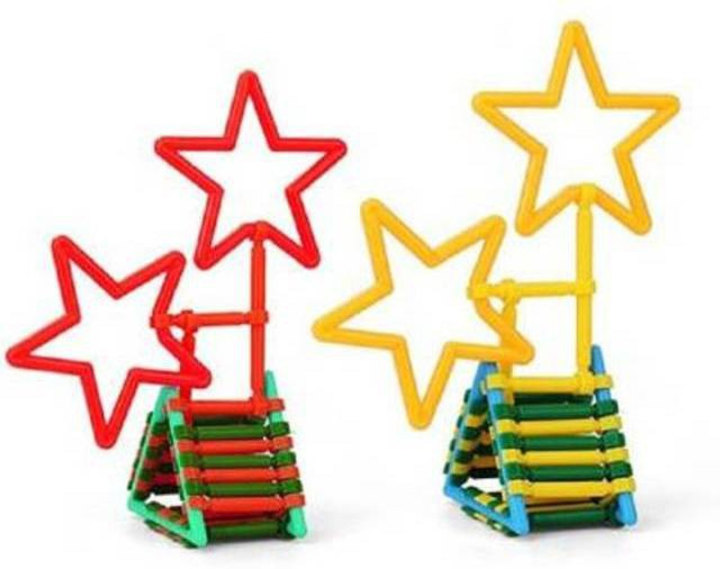 swamatesh Colourful interlocking DIY stickblockfor kids(98 pcs)(Multicolor)
