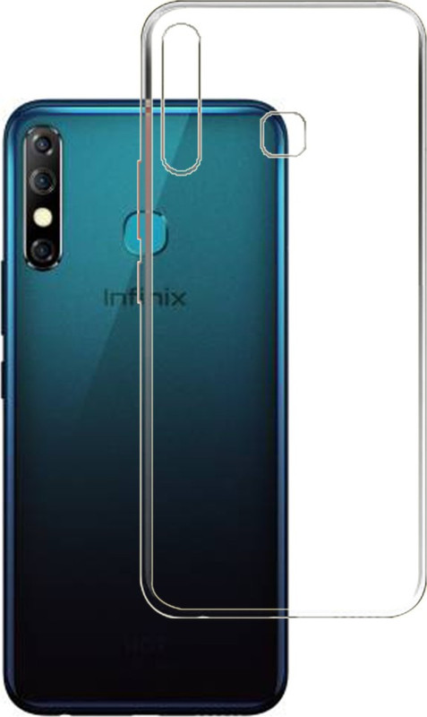 mobom Back Cover for Infinix Hot 8(Transparent, Dual Protection, Silicon)