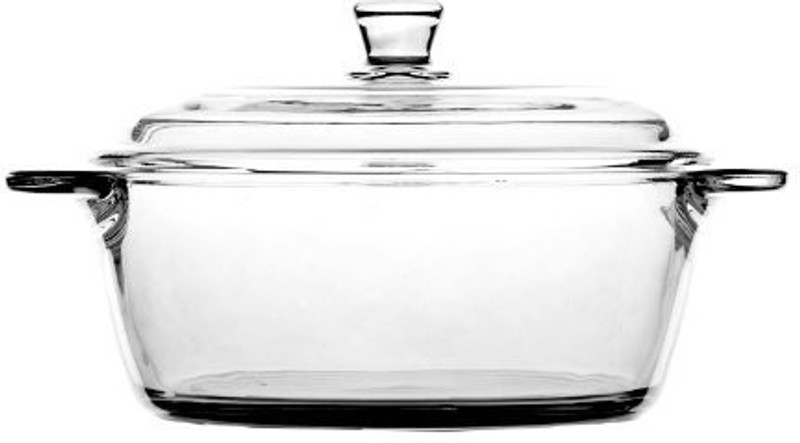 IndusBay Toughened Glass Casserole Microwave Safe Containers Serve Casserole(1000 ml)