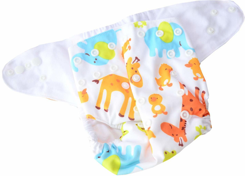 kids happy All-in-One Bottom-Bumpers Cloth Diaper (White) - New Born