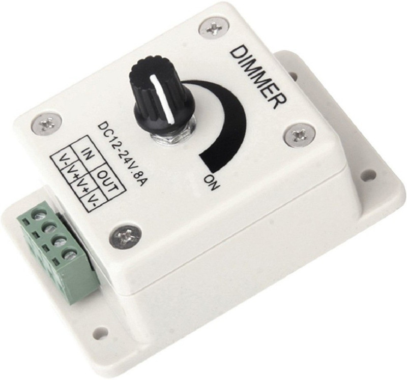 FIDELITY DC 12V-24V 8A LED Bulb Dimmer Switch Brightness Controller 8 A Toggle Dimmer(White)