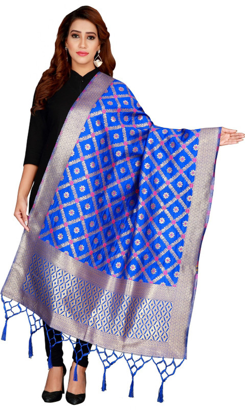 omkar fashion Poly Silk Self Design Women Dupatta