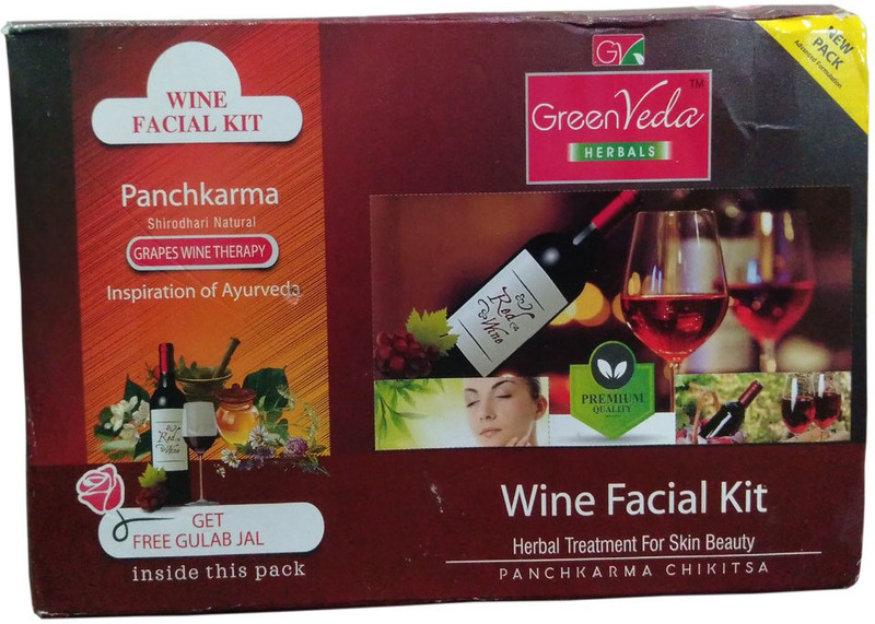 greenveda Wine Facial kit inspiration of ayurveda 100g 100 g