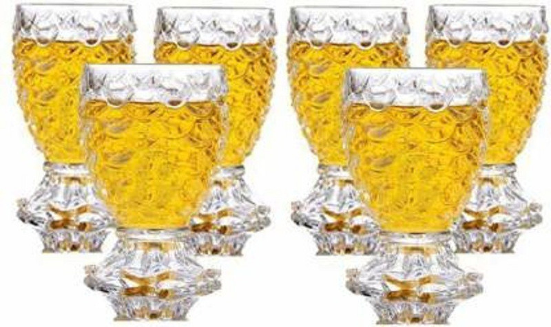 keshavmadhav GLASSOEM4444 Glass Set(Glass, 225 ml, Clear, Pack of 6)