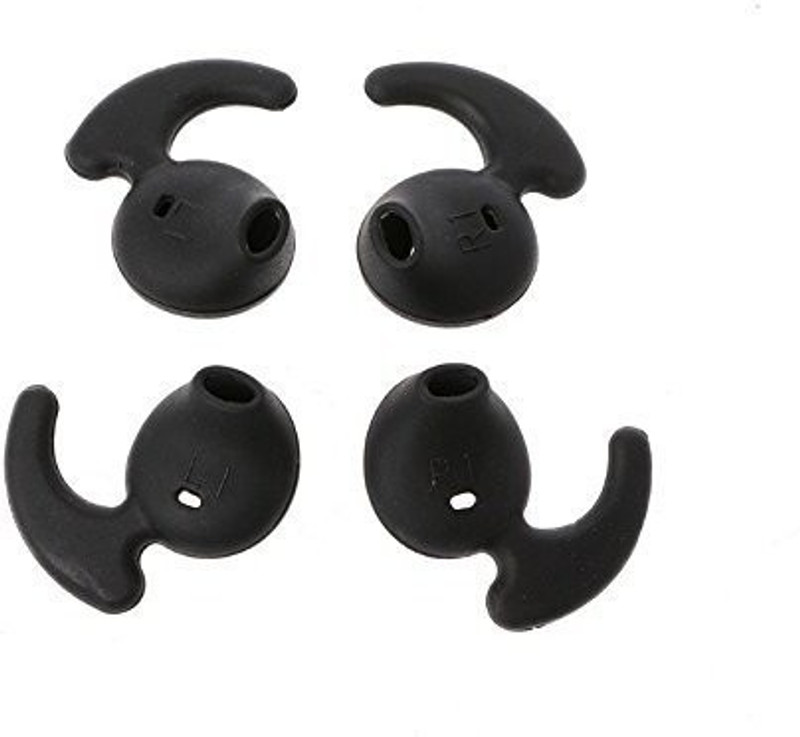 nory Silicone Earbud Covers Ear Hooks Tips Silicone Ear Gels Buds In The Ear Headphone Cushion(Pack of 2, Black)