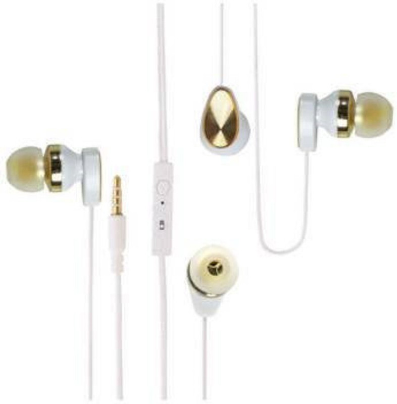 rathore 879 enterprises DJ-14 Wired Headset with Mic(White, In the Ear)