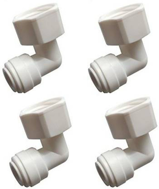 linga enterprises Female Direct Valve Elbow Connector – 1/2" Female Thread X 3/8" inch Tube Hose Connector (pack of 4) Hose Connector