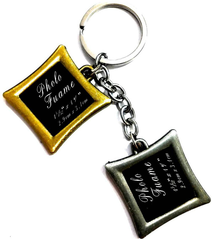 p4u Key Chain Photo Frame Squar Shape Keychain Zinc Alloy Key Chain