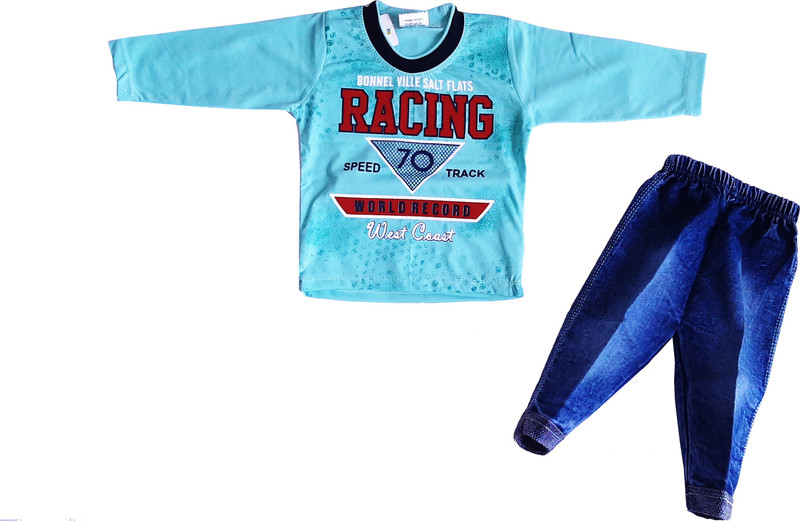 fashion pari Boys Casual T-shirt Jeans(Light Blue)