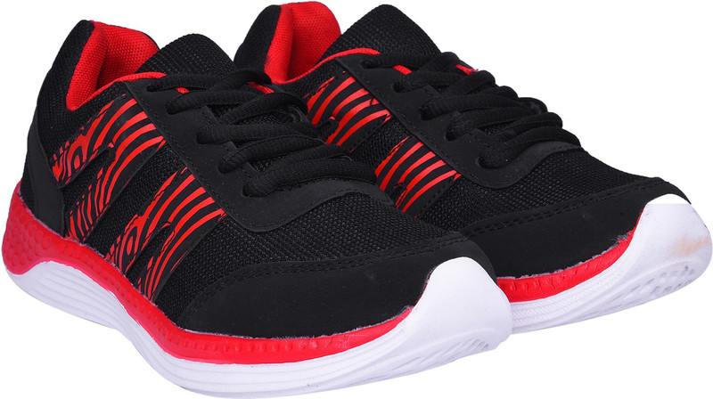 jasch Boys Lace Running Shoes(Red)