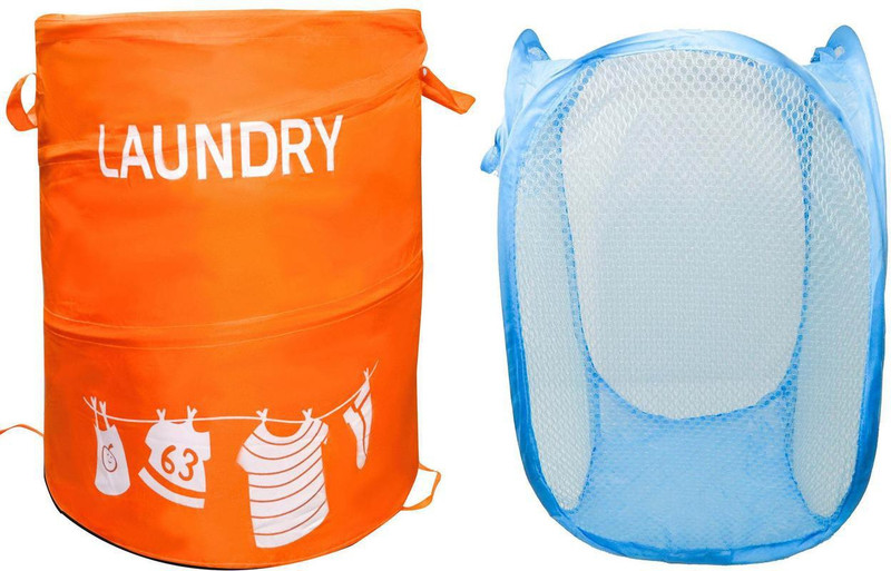 Buy Flipkart SmartBuy 80 L Orange Light Blue Laundry Bag Polycotton Nylon Online at desertcartZimbabwe