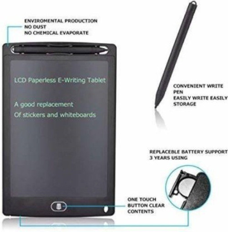 Vicorp 8.5 Inch LCD Writing Board Tablet Electronic Slate for Kids(Black)