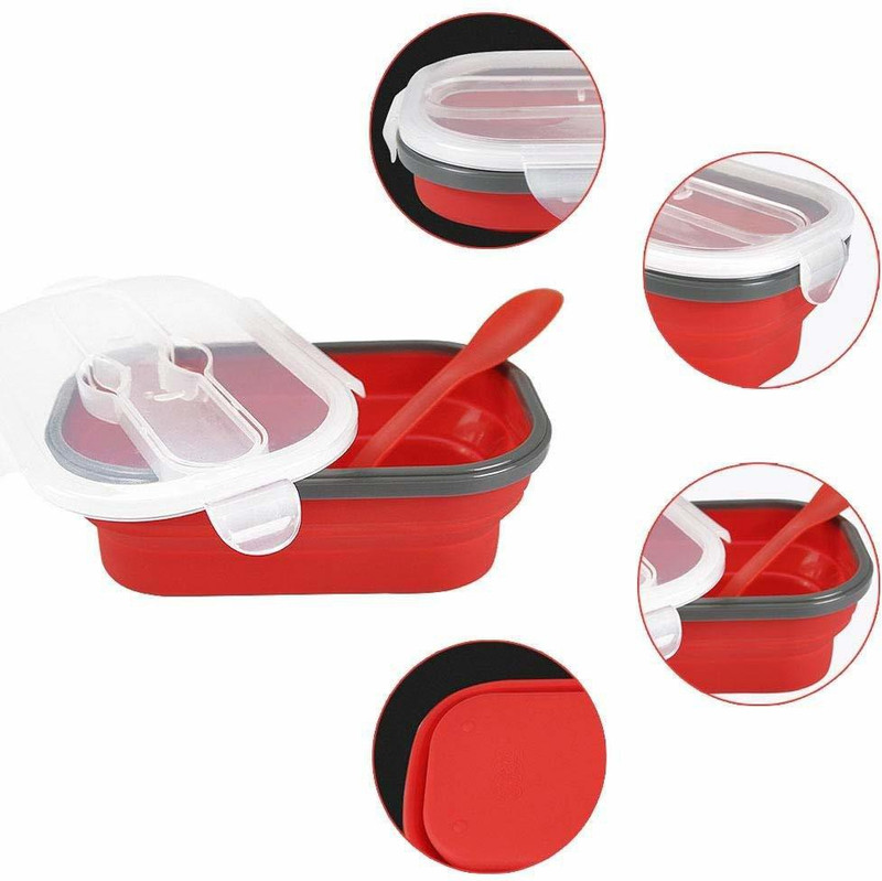 jkart Collapsible Silicon Lunch Box - 800ML 1 Containers Lunch Box(800 ml)