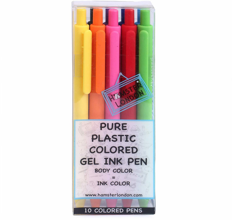 hamster london Pure 10 Coloured Gel Ink Gel Pen(Pack of 10)