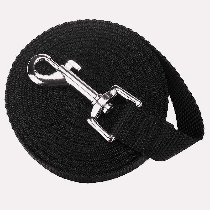 Nema Nylon Adjustable Training Dog Leash - Black - 6m 600 cm Dog Chain Leash(Black)