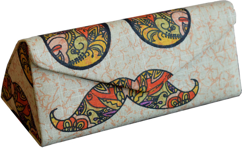 5elementz Moustache & Goggle printed sunglasses cover Pouch(Beige)