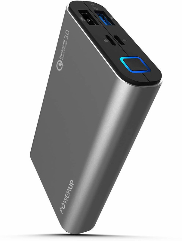 powerup stay charged 10050 mAh Power Bank (PUP-MPB10K-GMT, QC3 Qualcomm Quick Charge 3.0  10050 mAh)(Gun metal, Lithium Polymer)
