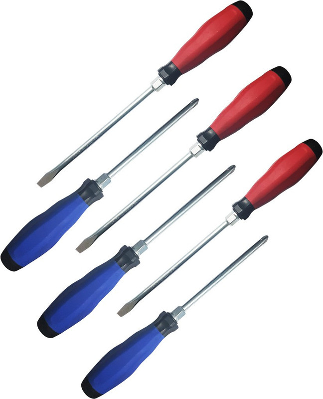 crossman Impact Hex Bolster Screwdriver-Cushion grip Set (6pcs) Standard Screwdriver Set(Pack of 6)