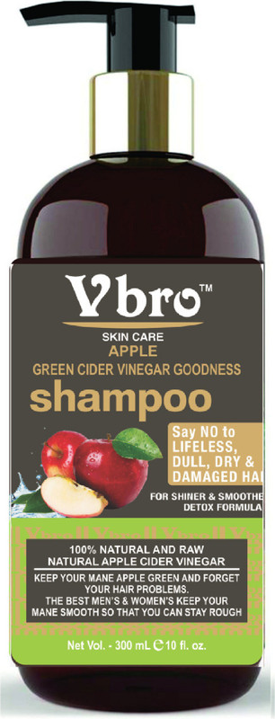 vbro skin care apple green cider vinegar goodness hair shampoo 300ml (300 ml)(300 ml)