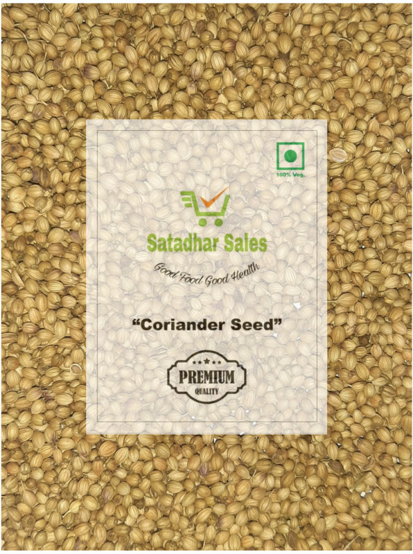 satadhar sales Coriander Green Dry Seeds Organic Whole 100% Pure (Dhaniya Sabut)(1 kg)