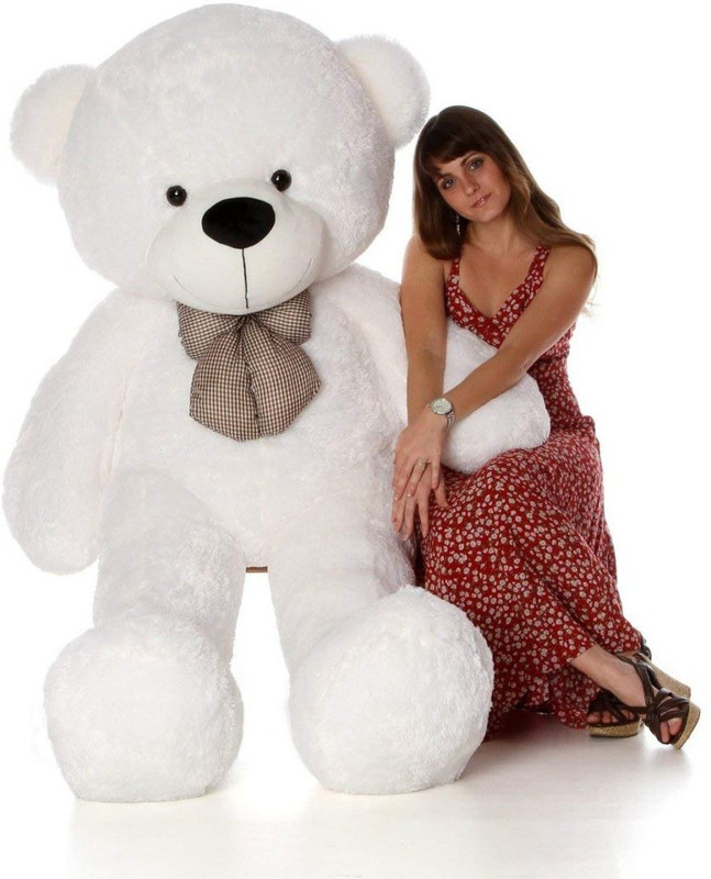 emutz 3 Feet Teddy Bear Jumbo - 91 cm Color WHITE  - 91 cm(White)