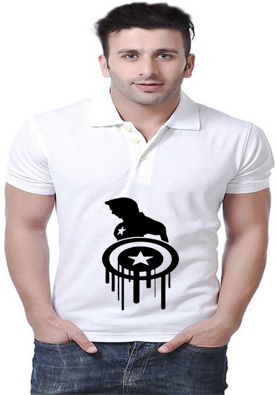 mirva Printed Men Round Neck White T-Shirt