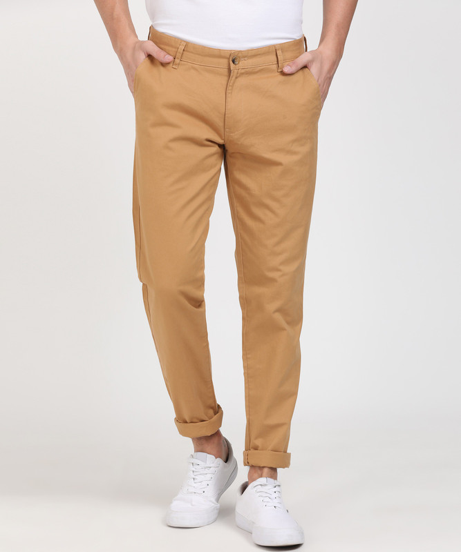 Ruggers Regular Fit Men Brown Trousers 