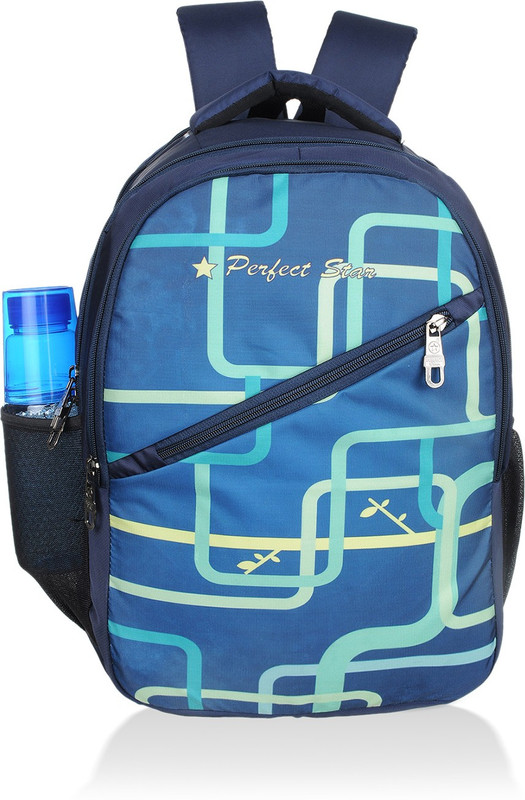 perfect star b1 laptop bag navy blue front pocket print 28 L Laptop Backpack(Blue)
