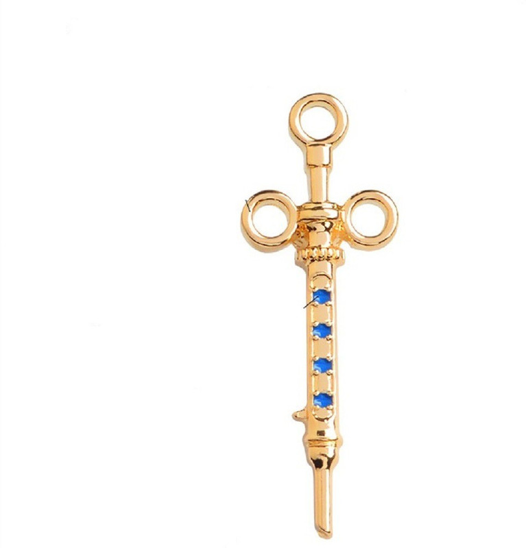 kraft trendz Gold Alloy Syringe Brooch Pin Brooch(Gold)