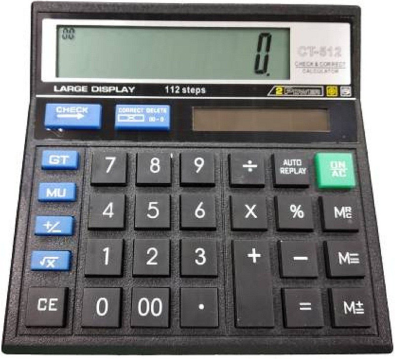 techwiz CaaT-512-BLACK-MAST674EERO calculater For Office and Student Basic  Calculator(12 Digit)